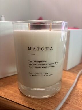 matcha-scented luxury candle